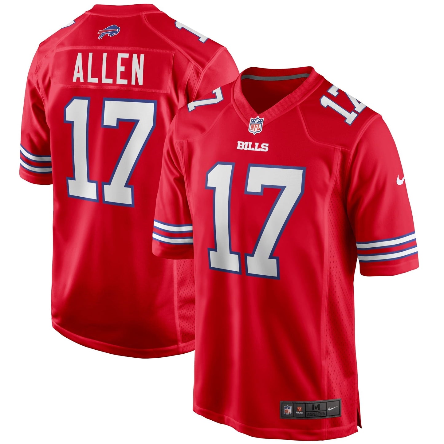 Men's Nike Josh Allen Red Buffalo Bills Alternate Game Player Jersey