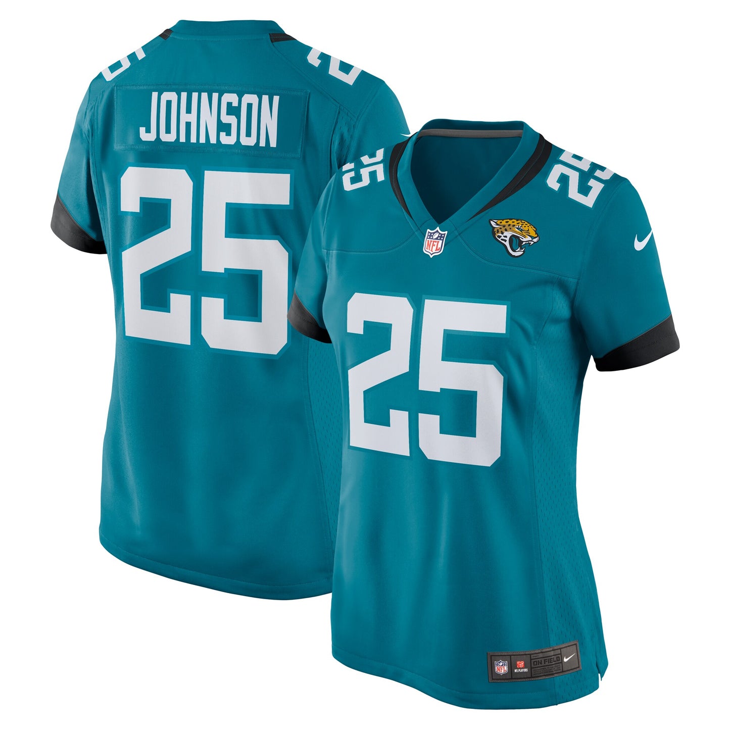 D'Ernest Johnson Jacksonville Jaguars Nike Women's Team Game Jersey - Teal
