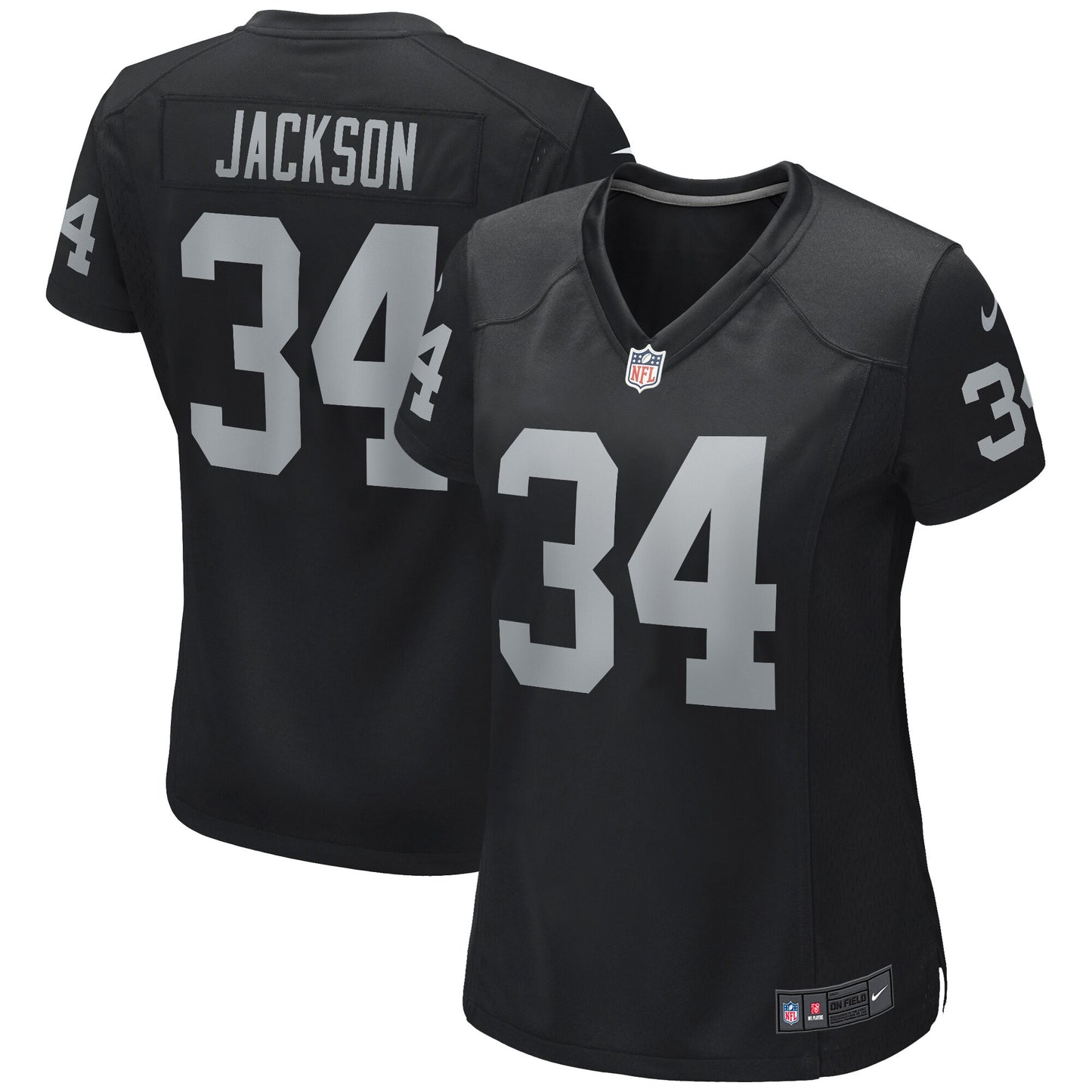 Bo Jackson Las Vegas Raiders Nike Women's Game Retired Player Jersey - Black