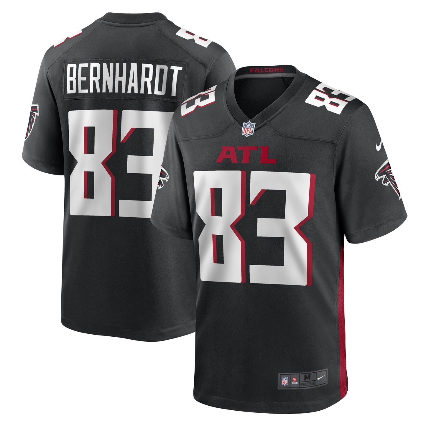 Men's Nike Jared Bernhardt Black Atlanta Falcons Game Player Jersey