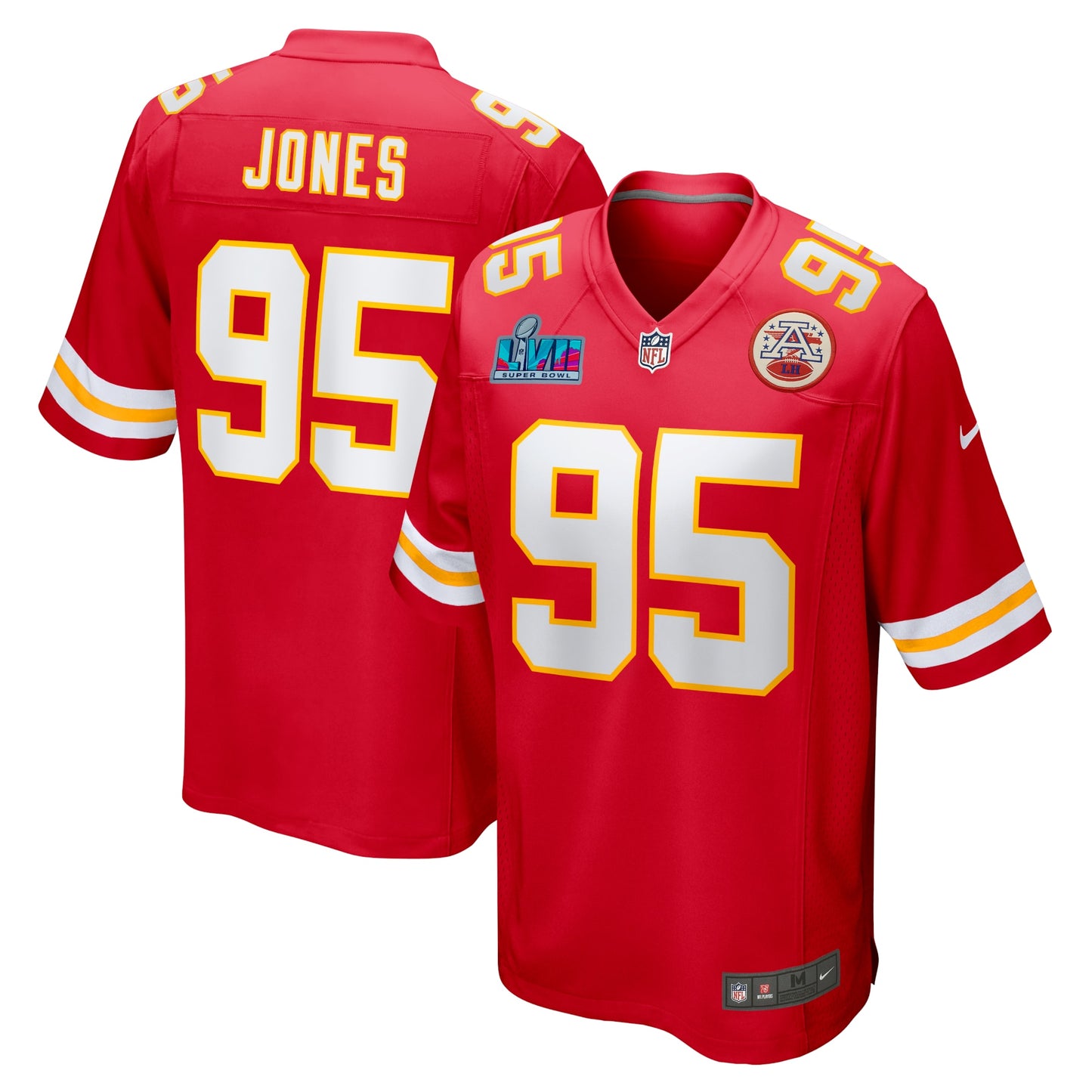 Chris Jones Kansas City Chiefs Nike Super Bowl LVII Patch Game Jersey - Red