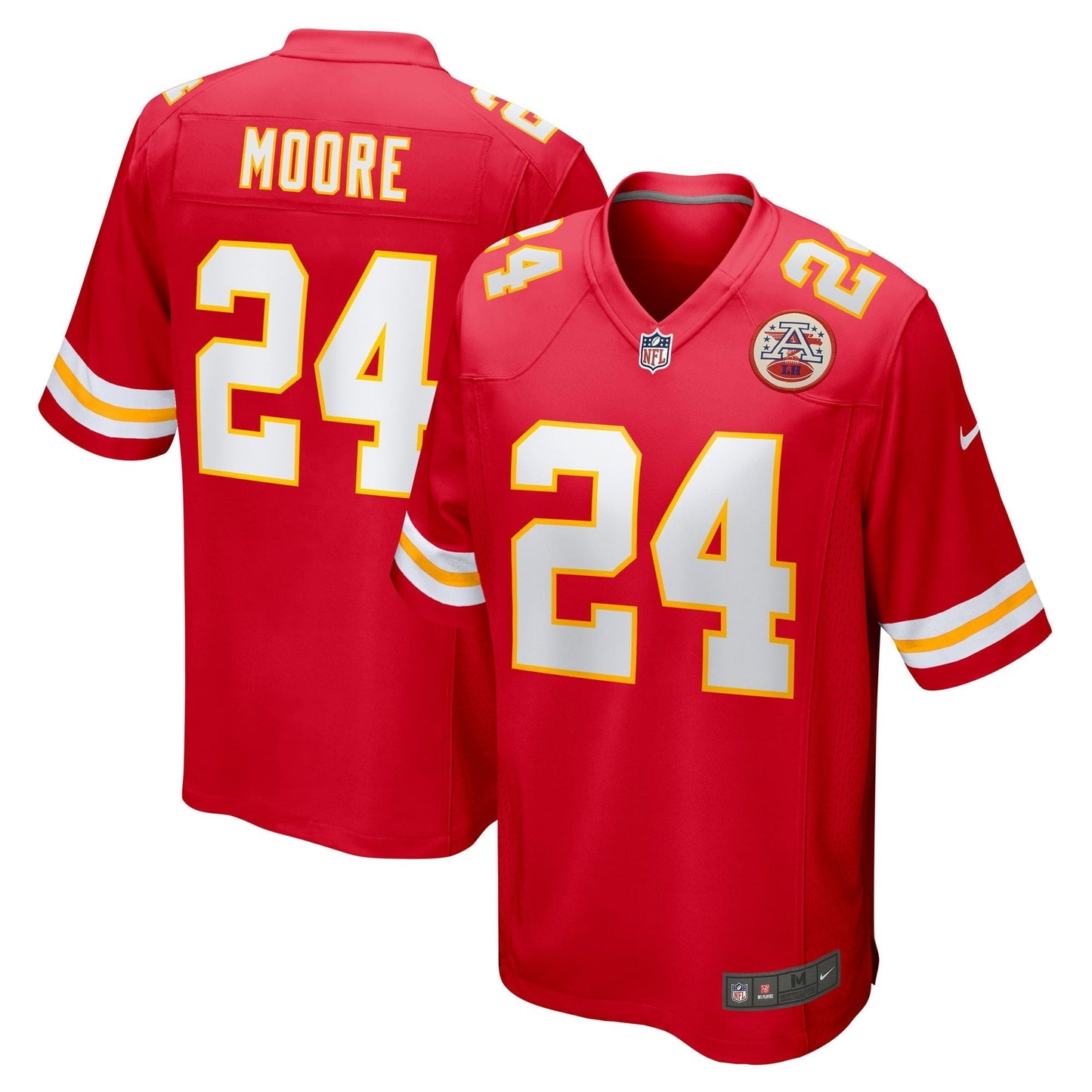 Men's Nike Skyy Moore Red Kansas City Chiefs Game Player Jersey