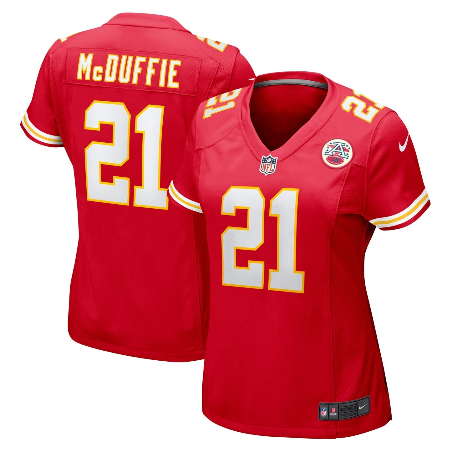 Women's Nike Trent McDuffie Red Kansas City Chiefs Game Player Jersey